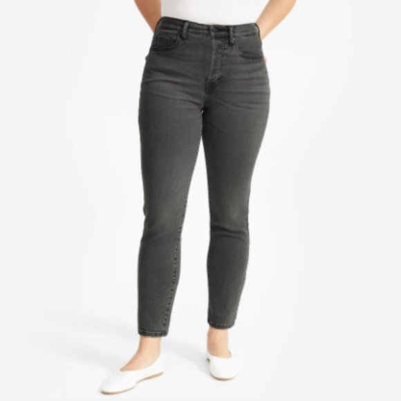 Everlane Denim - Everlane Authentic High-Rise Cigarette Jean Straight Slim Cut Sz. 29 Grey